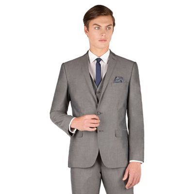 Red Herring Silver grey tonic 2 button slim fit suit jacket